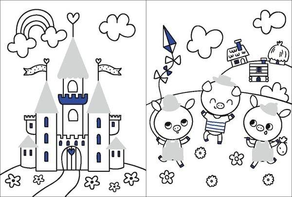 Mein Malbuch mit Glitzerstickern - Einhörner, Drachen und Feen