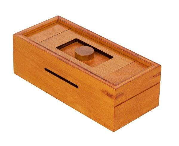 Philos 5536 - Secret Box Circle, Holzbox mit Geheimfach, 15x7x5cm, Knobelspiel, Schwierigkeitsgrad: leicht