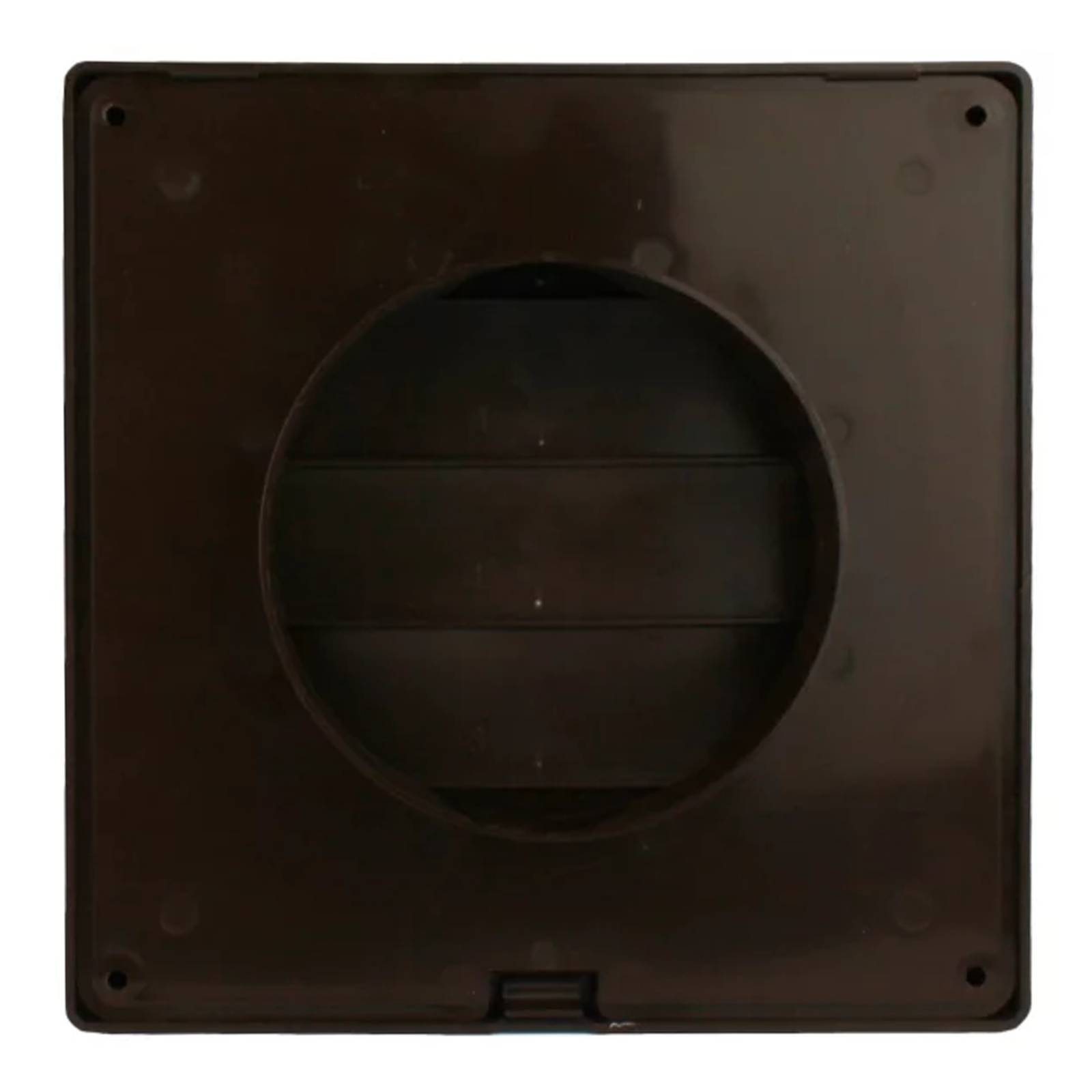 Lüftungsgitter Lamellengitter Wetterschutz Kunststoff Abluft 170 x 170 mm eckig Ø 100 mm braun
