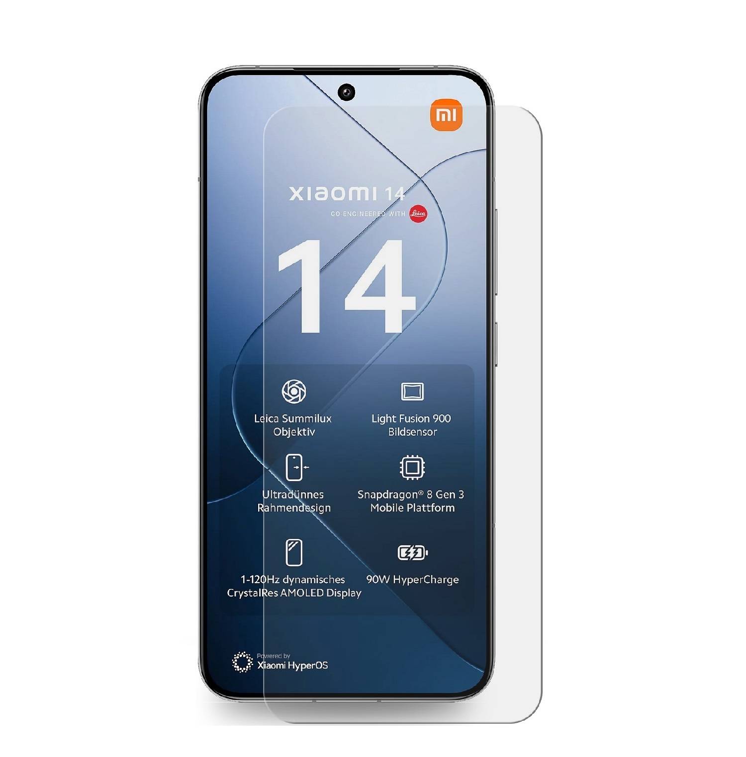3x 9H Panzerglas für Xiaomi 14 Nano-Glass Anti-Reflex Matt Displayschutz Schutzglas Schutzfolie Panzerfolie Screen-Protector ANTI-SHOK