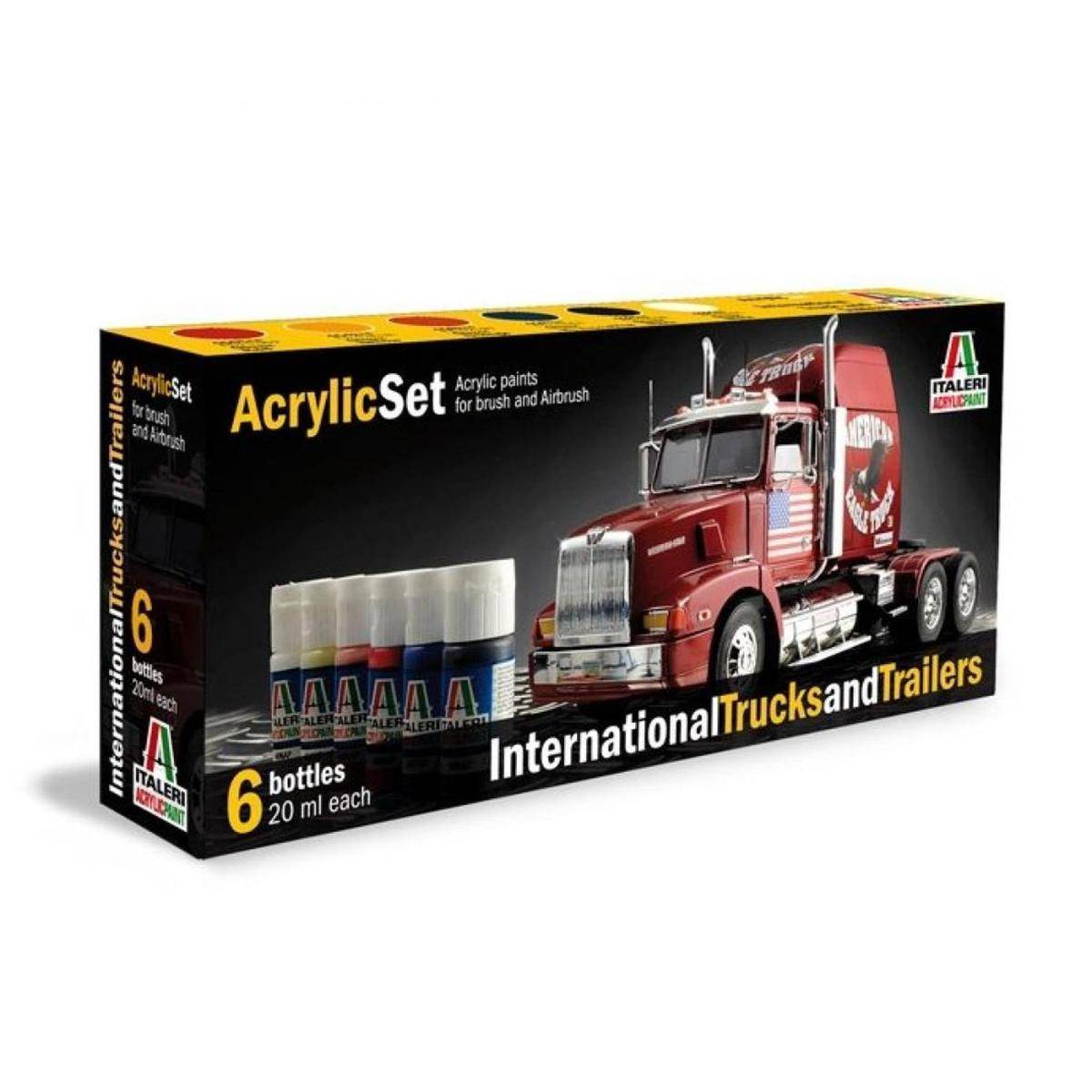 435 - Acryl Set International Trucks Trailers
