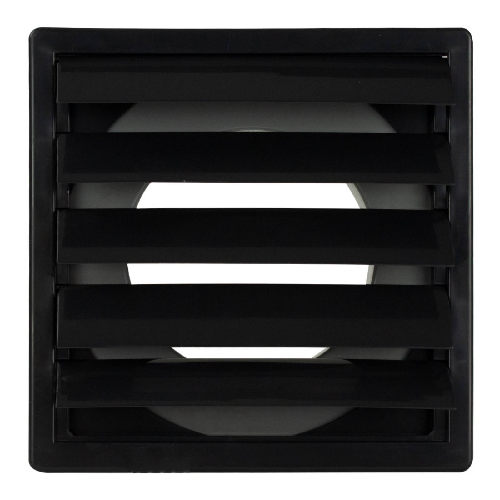 Lüftungsgitter Lamellengitter Wetterschutz Kunststoff Abluft 170 x 170 mm eckig Ø 120 mm anthrazit/graphit