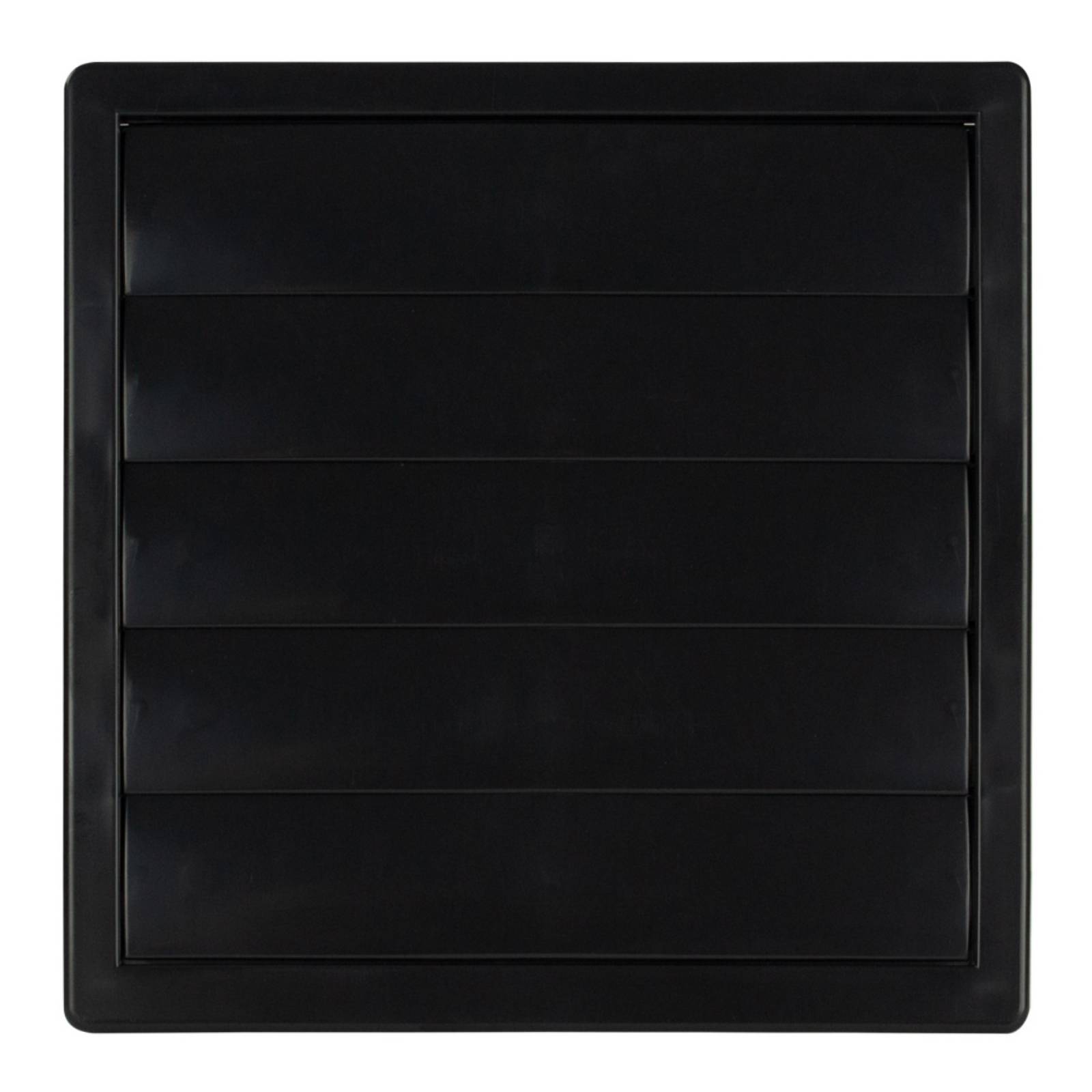 Lüftungsgitter Lamellengitter Wetterschutz Kunststoff Abluft 170 x 170 mm eckig Ø 125 mm anthrazit/graphit