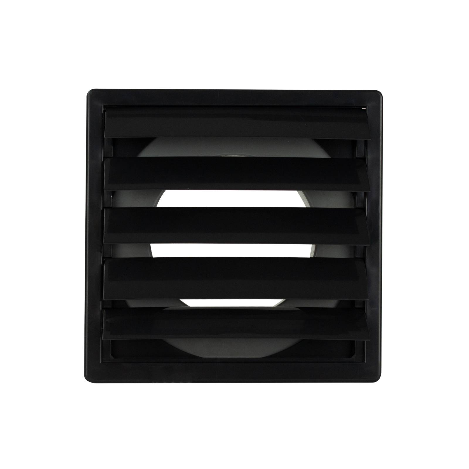 Lüftungsgitter Lamellengitter Wetterschutz Kunststoff Abluft 170 x 170 mm eckig Ø 150 mm anthrazit/graphit