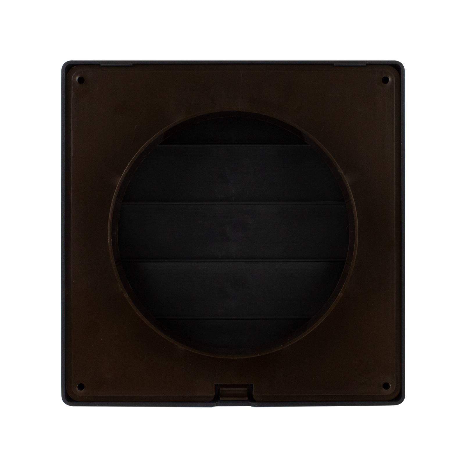 Lüftungsgitter Lamellengitter Wetterschutz Kunststoff Abluft 170 x 170 mm eckig Ø 150 mm anthrazit/graphit