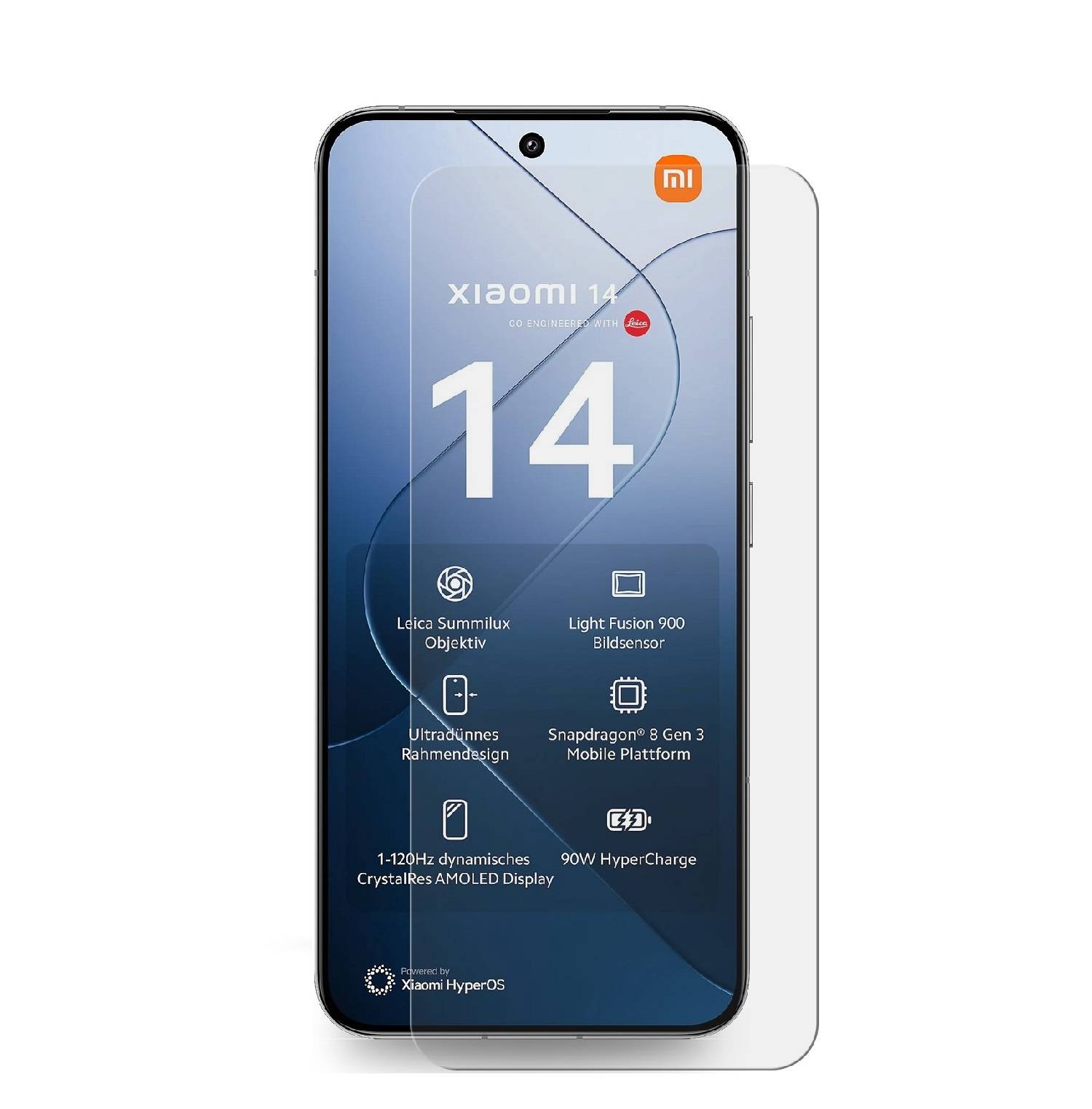 2x 9H Panzerglas für Xiaomi 14 3D KLAR Nano-Glass Displayschutz Schutzglas Schutzfolie Panzerfolie Screen-Protector ANTI-SHOK ANTI-BRUCH-ANTI-STOß