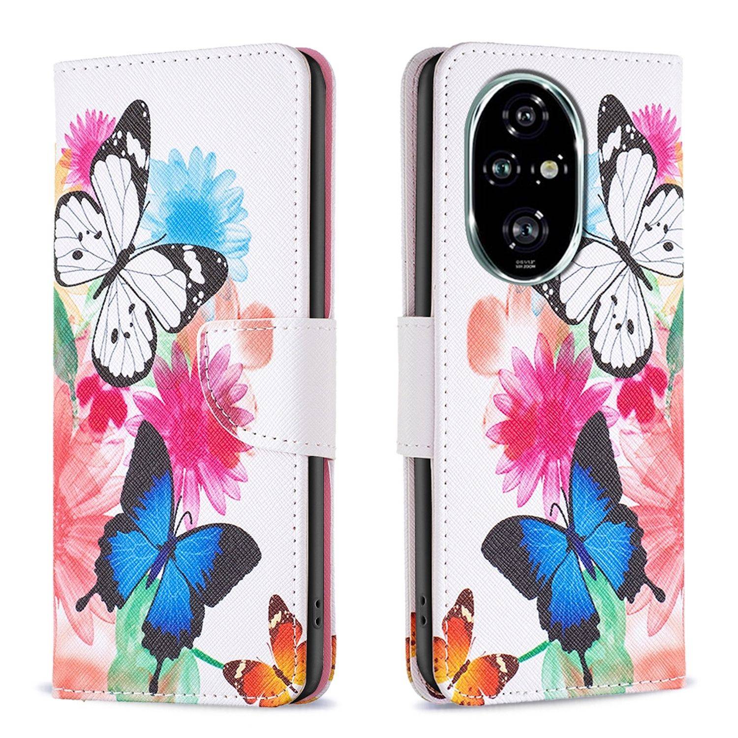 Für Honor 200 Pro Kunst-Leder Schutz Tasche Hülle Book Etuis Motiv
