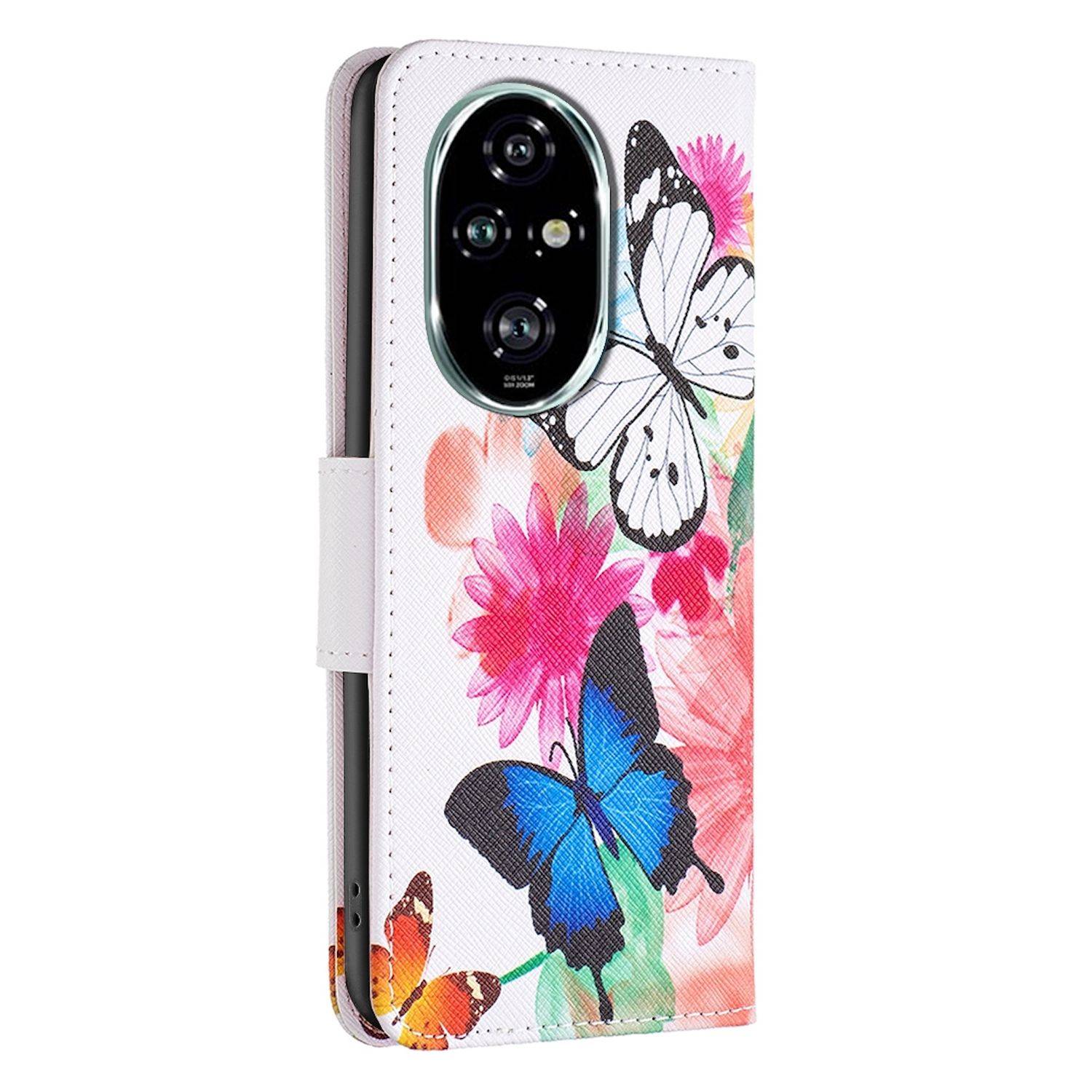 Für Honor 200 Pro Kunst-Leder Schutz Tasche Hülle Book Etuis Motiv