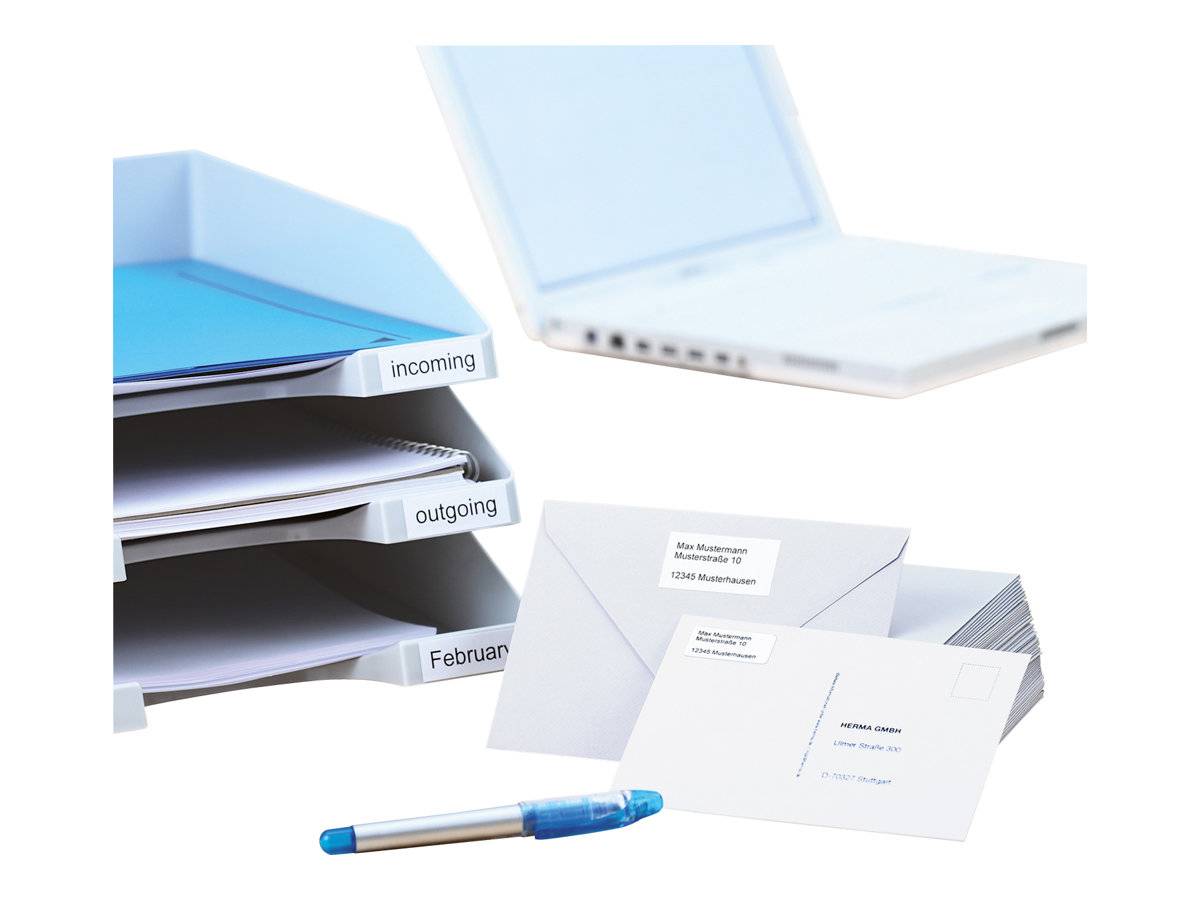 HERMA Premium - Papier - matt - permanent selbstklebend - weiß - 48.3 x 25.4 mm 4400 Etikett(en) (100 Bogen x 44)