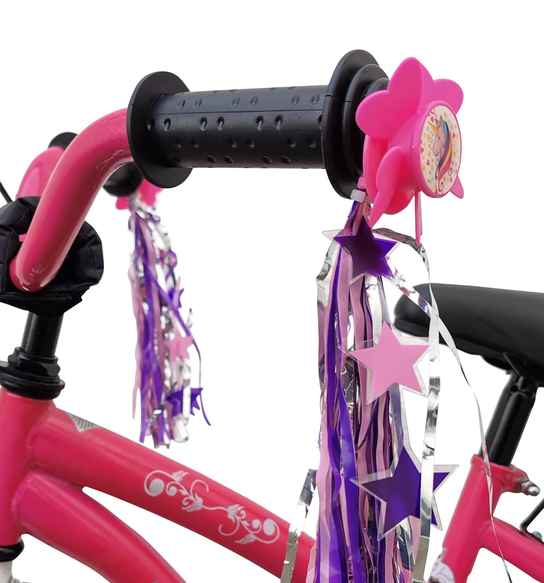 Kinder Fahrrad 1 Paar Lenkerfransen Lenker Streamer Bändchen Quasten Püschel Glitzer Red Loon Windspiel