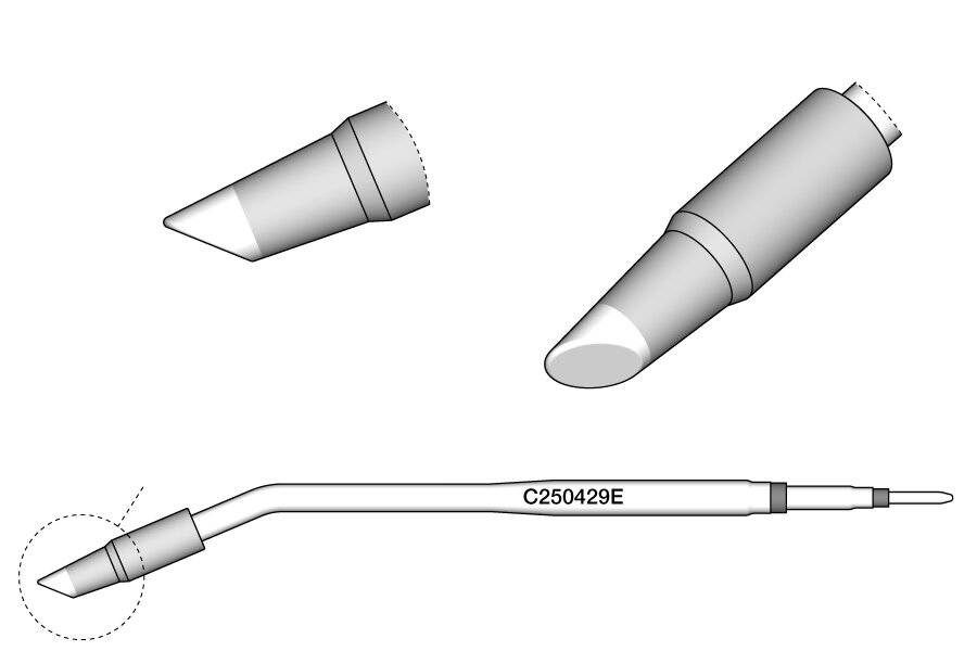 Lötspitze konisch, abgeschrägt 3,8 mm, C250429E