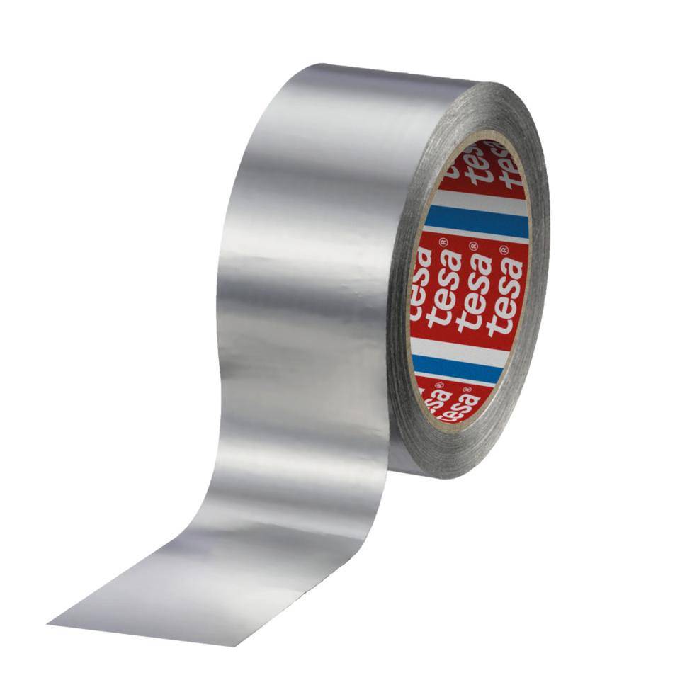 tesa® Aluminium Klebeband 60650, Aluminiumfolie mit Acrylatkleber, 50mm, 6 Rollen/VE