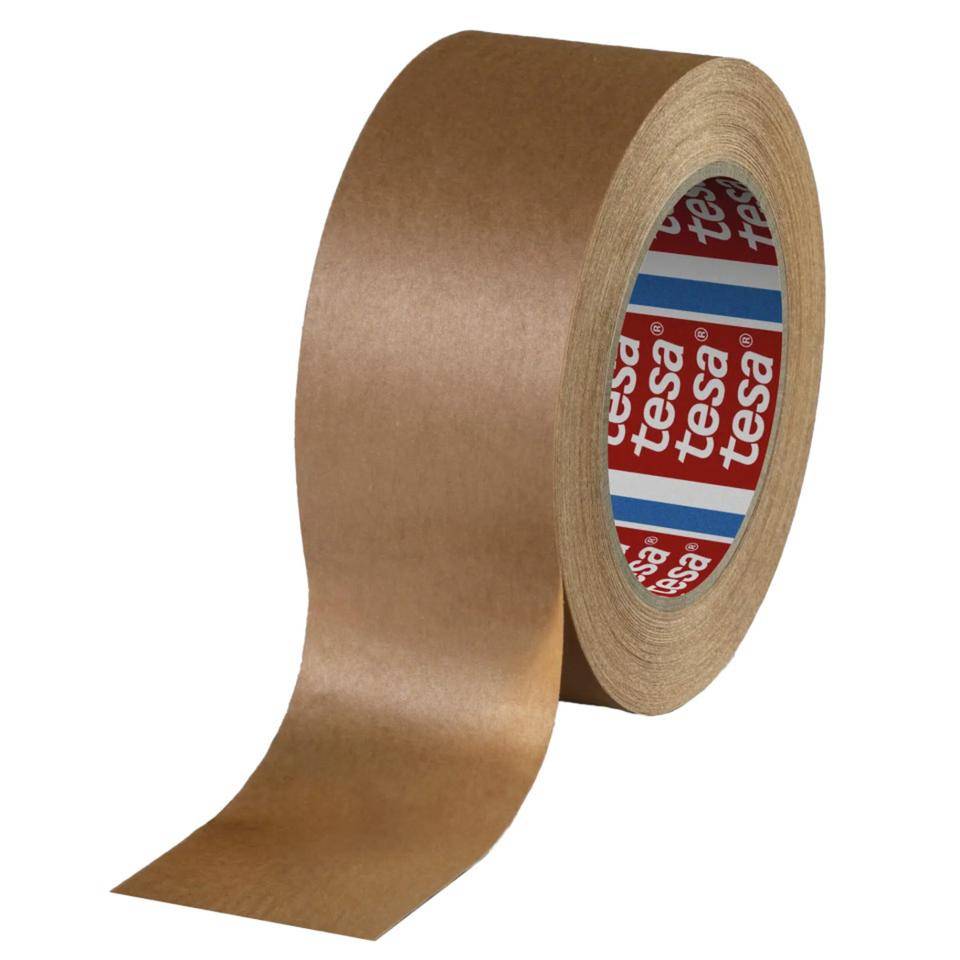 tesa® Verpackungsklebeband 60408, Papier mit Naturkautschukkleber, 50mm, 6Rollen/VE