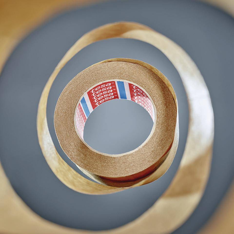tesa® Verpackungsklebeband 60408, Papier mit Naturkautschukkleber, 50mm, 6Rollen/VE