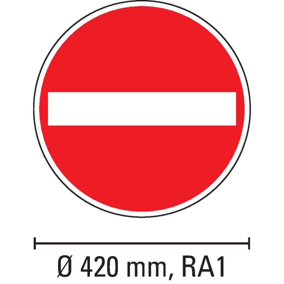 Verkehrszeichen Verbot der Einfahrt, Nr.267, Aluminium RA1, reflektierend, Ø 420mm