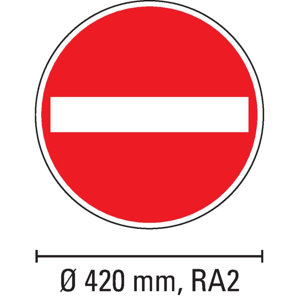 Verkehrszeichen Verbot der Einfahrt, Nr.267, Aluminium RA2, reflektierend, Ø 420mm