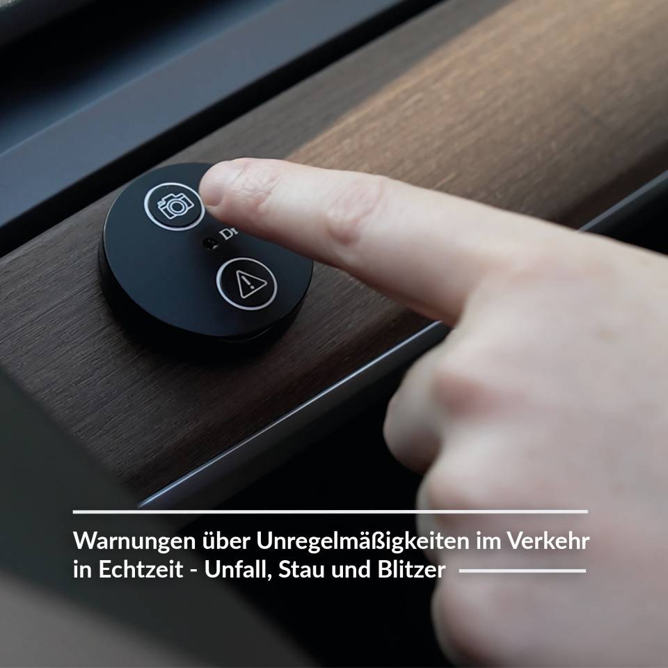 Needit Drive One Gefahren- und Radarwarner, warnt in Echtzeit, schwarz, 134x70x15mm