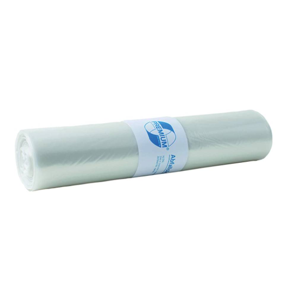 PREMIUM® Abfallsack Typ 60, transparent, LDPE, 120 l, 700x1100mm, 25/Rolle