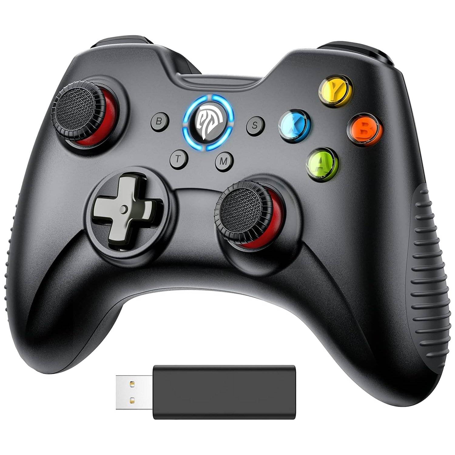 PC Controller, 2,4G wireless Gamepad mit Dual Vibration, Gaming Controller für PS3/ PC (Windows) / Android Handy/Tablets