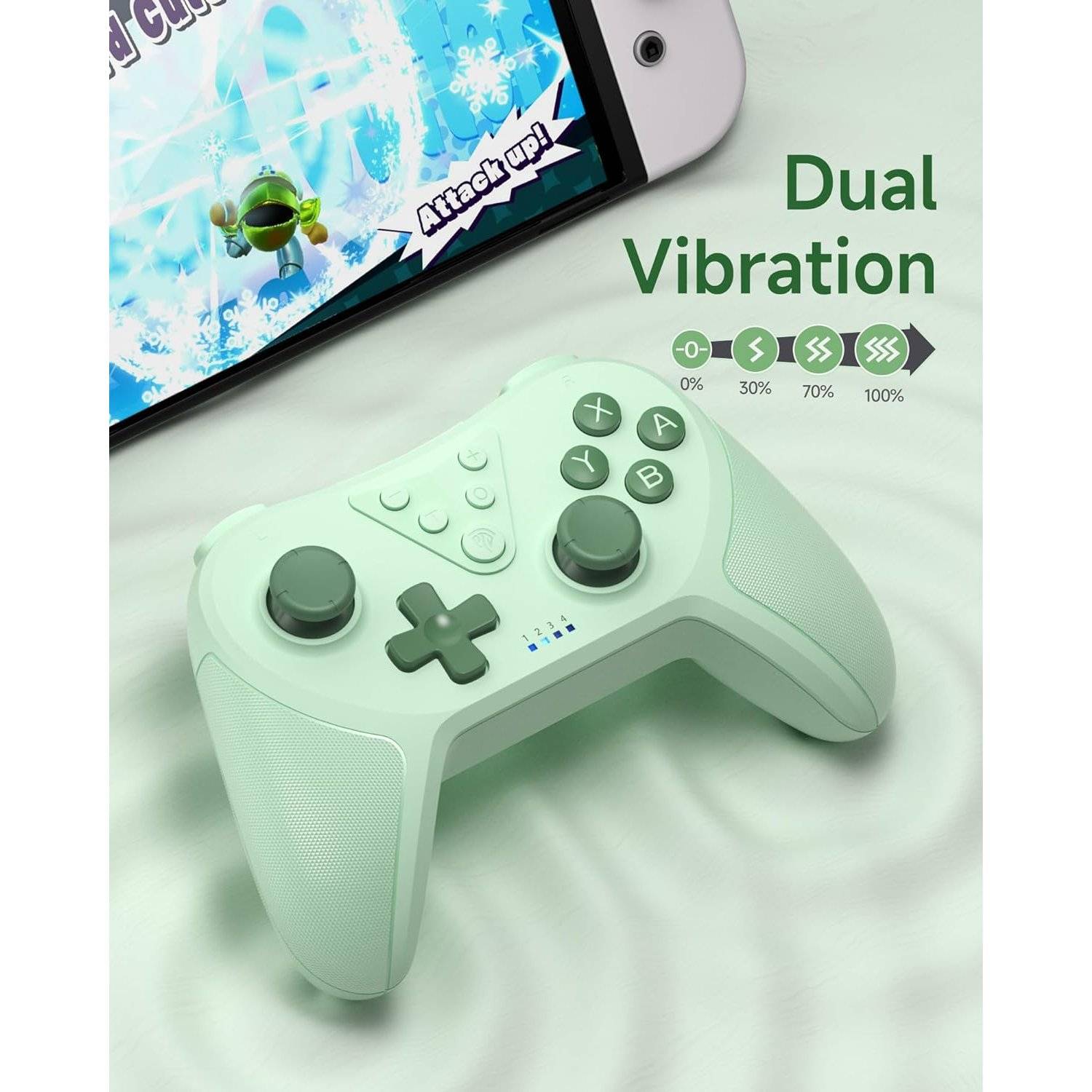 Wireless Controller Switch, Bluetooth Controller, Switch Controller mit 6-Axis Motion, Aufwecken Grün