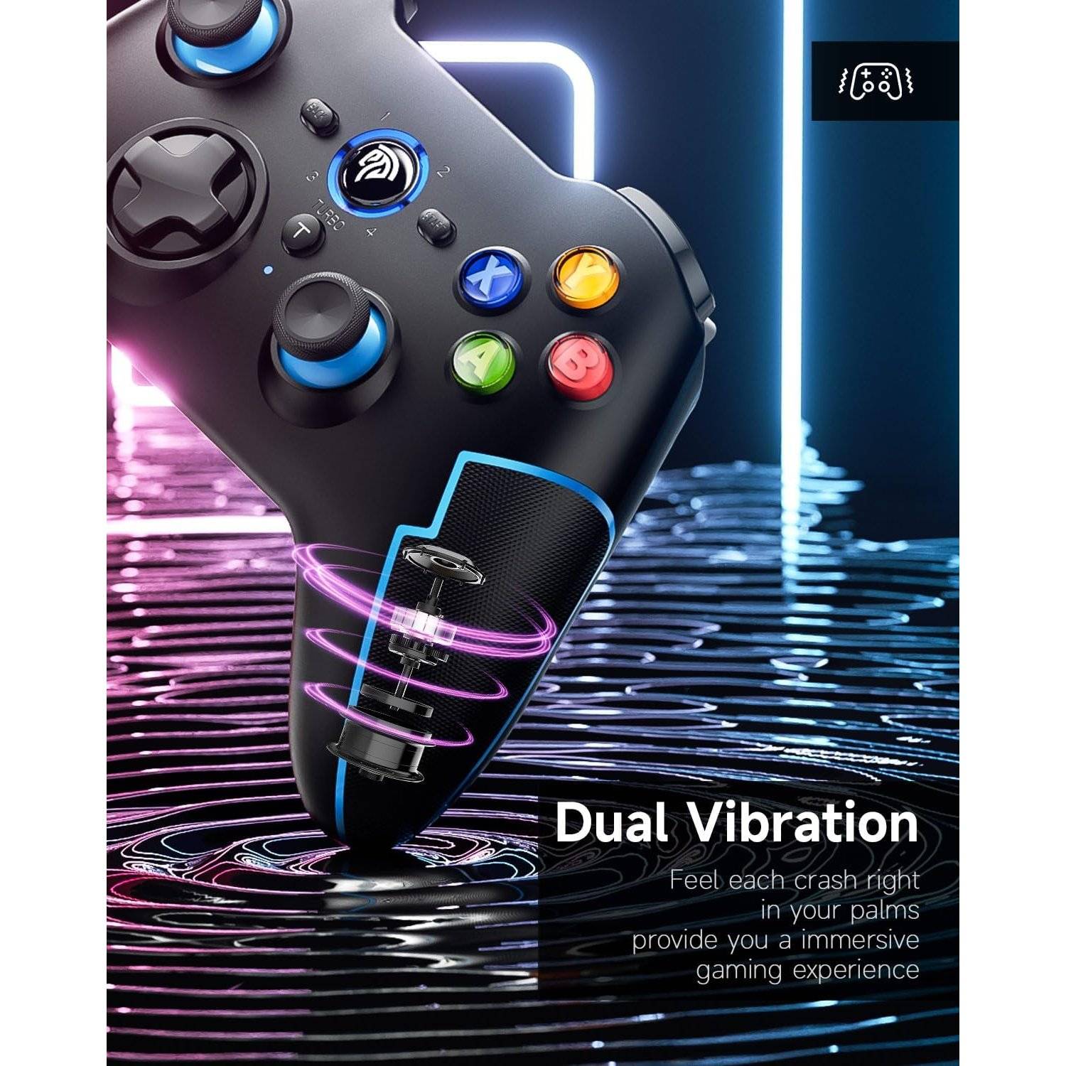 EasySMX 9013 Pro Bluetooth- und Wireless-Controller mit Hall-Trigger Blau