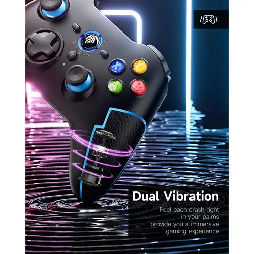 EasySMX 9013 Pro Bluetooth- und Wireless-Controller mit Hall-Trigger Blau EasySMX 9013 Pro Bluetooth- und Wireless-Controller mit Hall-Trigger Blau