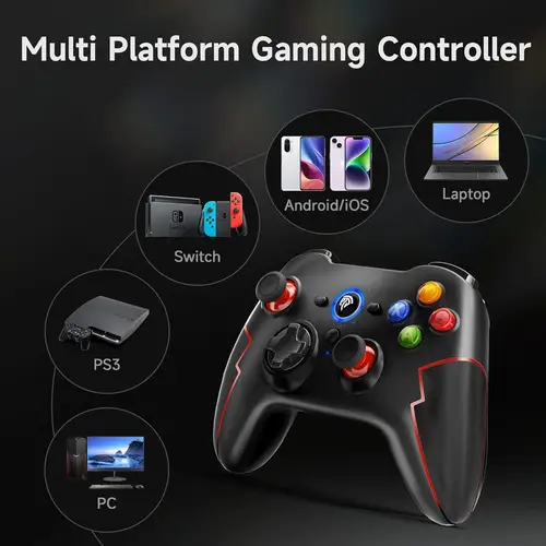EasySMX 9013 Pro Bluetooth- und Wireless-Controller mit Hall-Trigger Rot EasySMX 9013 Pro Bluetooth- und Wireless-Controller mit Hall-Trigger Rot