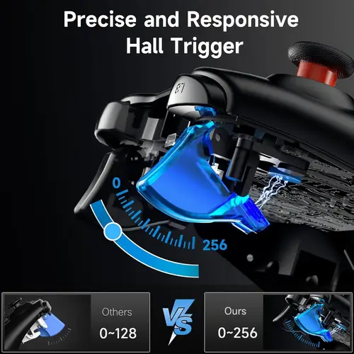 EasySMX 9013 Pro Bluetooth- und Wireless-Controller mit Hall-Trigger Rot EasySMX 9013 Pro Bluetooth- und Wireless-Controller mit Hall-Trigger Rot