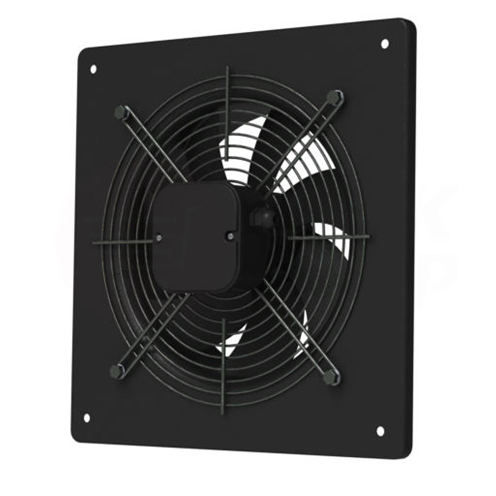 Großraumventilator aus Metall in schwarz Ø 200 mm