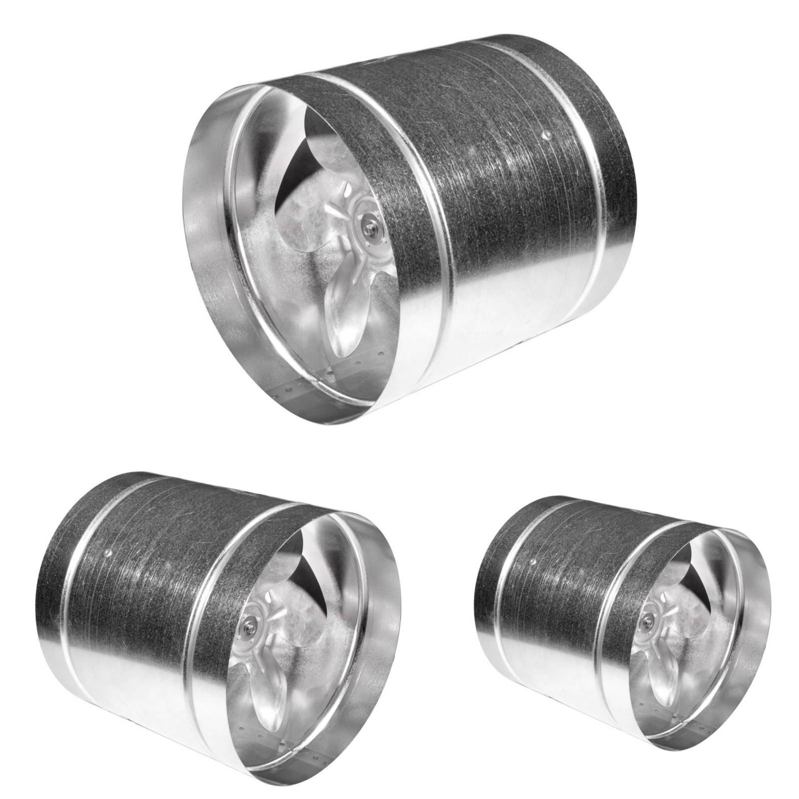 Axial Rohrventilator Rohrlüfter Lüfter Ventilator Industrie verzinkter Stahl Metall Ø 200 mm