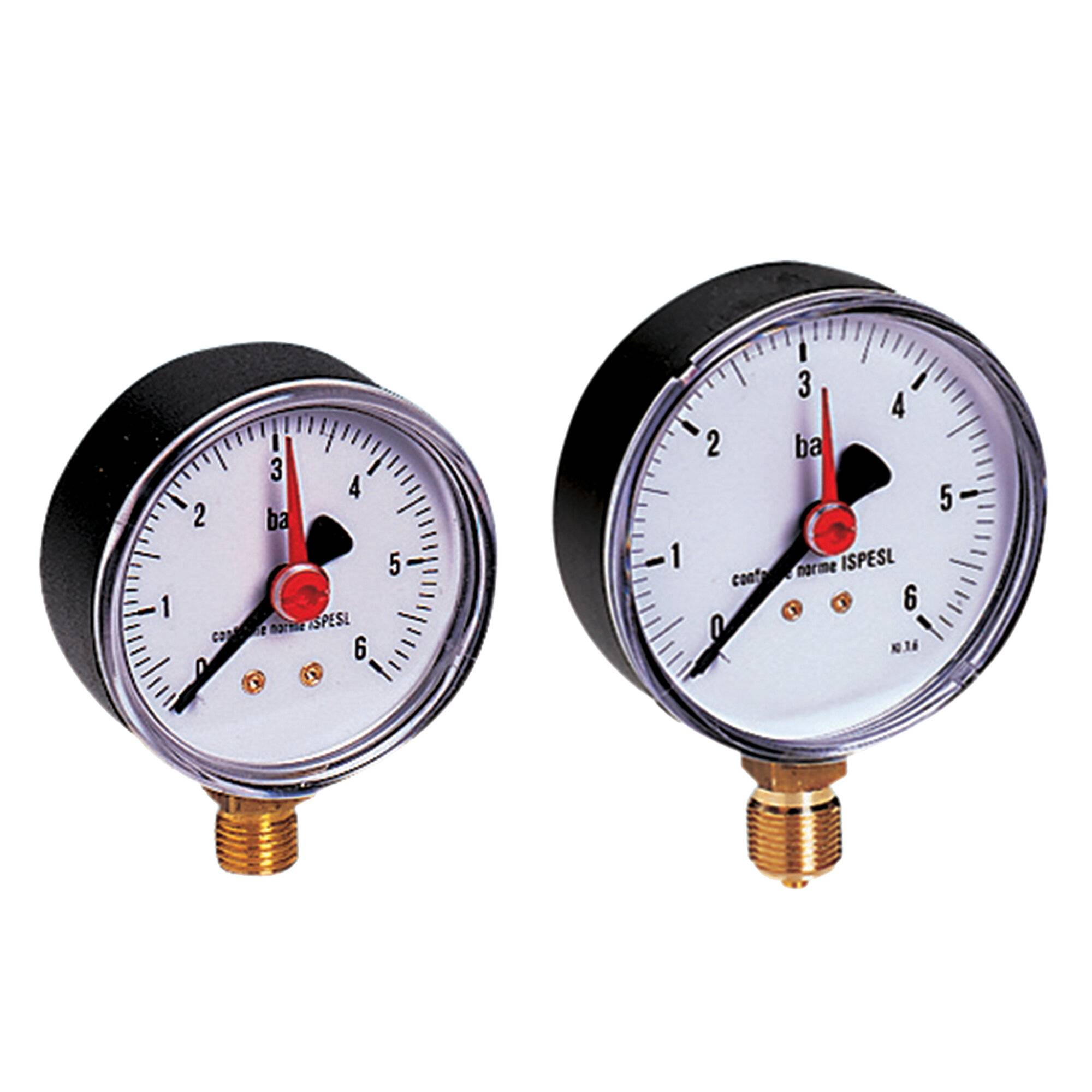 Emmeti Manometer Ø80mm 0-10 bar 1/4"