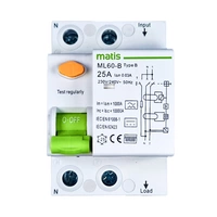 Matis FI Schutzschalter Typ B allstromsensitiv 30mA/25A 2-Pol Intertek Matis FI Schutzschalter Typ B allstromsensitiv 30mA/25A 2-Pol Intertek