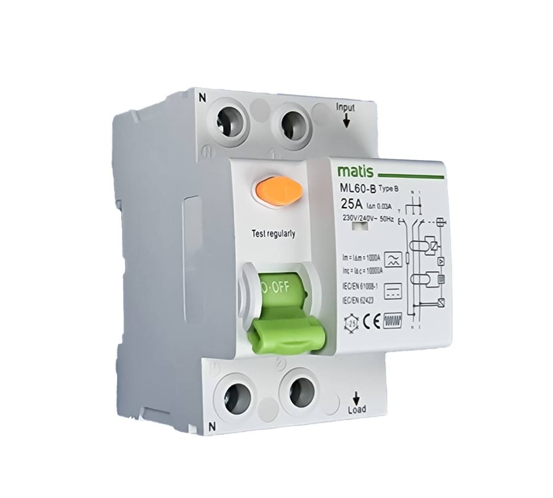 Matismart FI Schutzschalter Typ B allstromsensitiv 30mA/25A 2-Pol Intertek