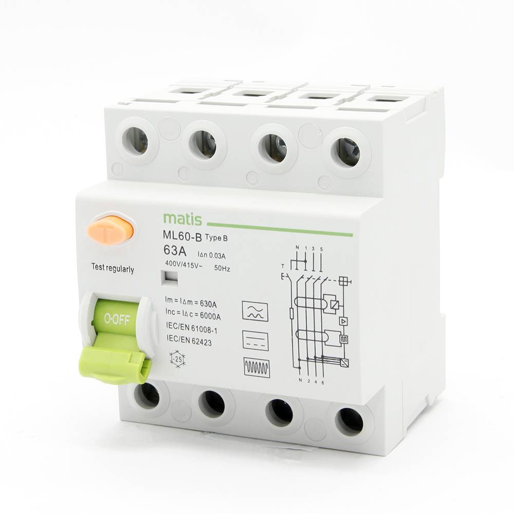 Matismart FI Schutzschalter Typ B allstromsensitiv 30mA/100A 4-Pol Intertek