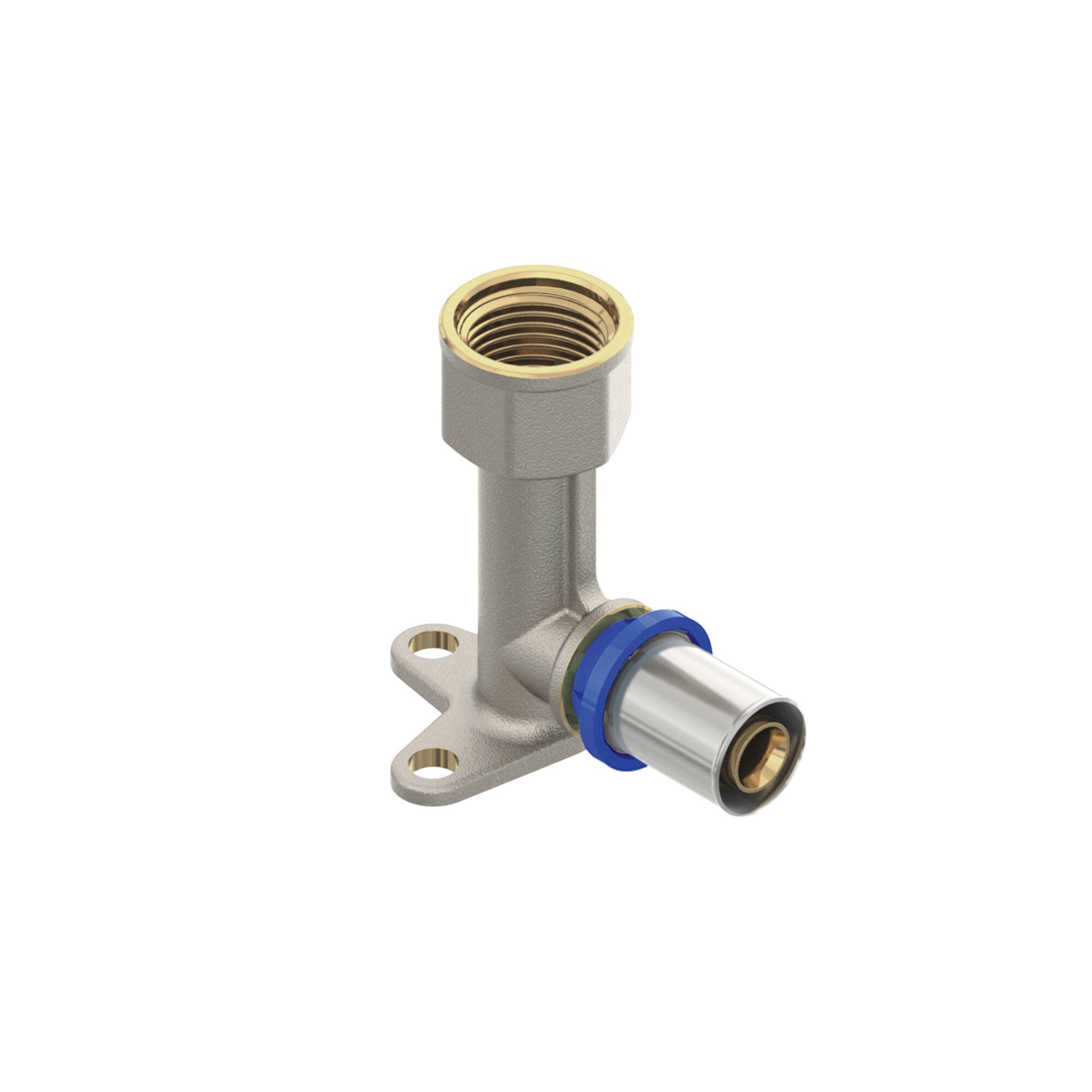 Emmeti Pressfittings für Aluverbundrohr Wandwinkel Kurz 16 x 1/2"