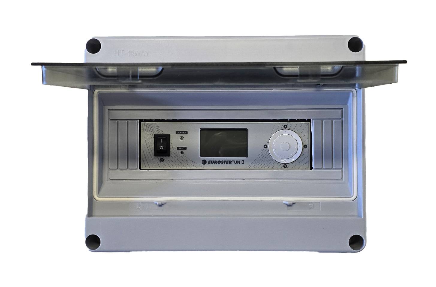 Euroster UNI 3 – Heizungsregelung für 3 Heizkreise, WW, witterungsgeführt mit Wandgehäuse