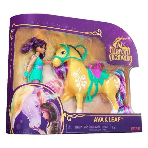 Spin Master - Unicorn Academy - Small Doll & Unicorn Ava & Leaf
