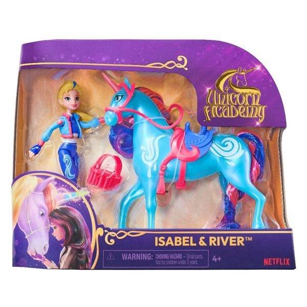 Spin Master - Unicorn Academy - Small Doll & Unicorn Isabel & River