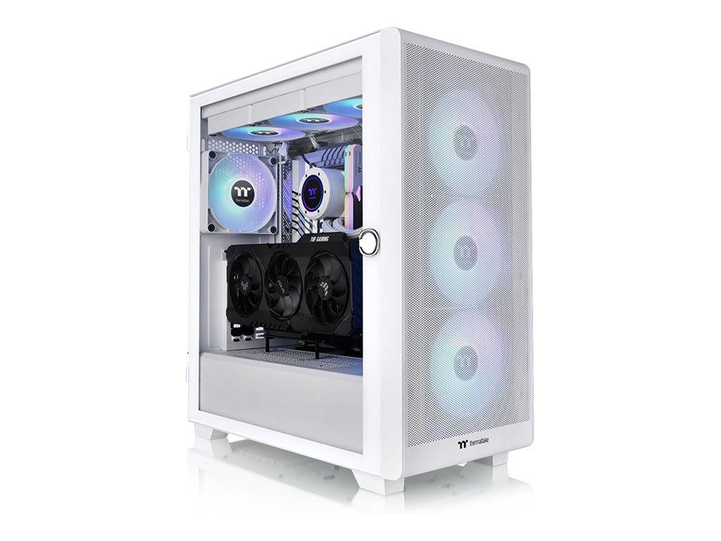 Thermaltake S Series S250 TG ARGB Snow - Mid tower - E-ATX - Seitenteil mit Fenster (gehärtetes Glas)