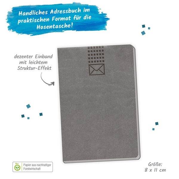 Trötsch Adressbuch Soft Touch Mini Anthrazit