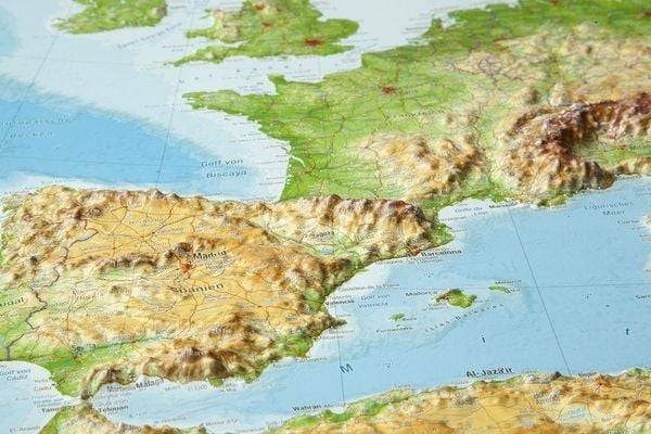 Reliefkarte Europa Gross 1 : 8 000 000