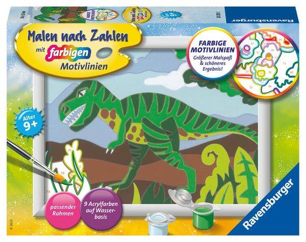 Ravensburger - Malen nach Zahlen - Hungriger Dinosaurier