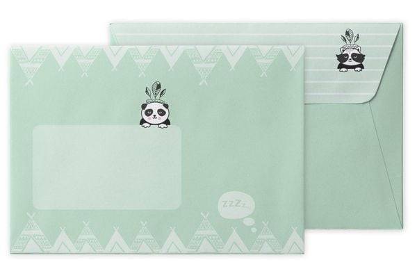 Liniertes Briefpapier-Set für Kinder: Lama/ Alpaka (für Mädchen und Jungen, bunt)