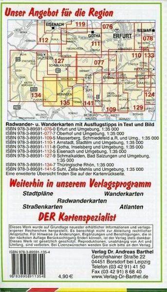 Wander- und Radwanderkarte Meiningen und Umgebung 1 : 35 000