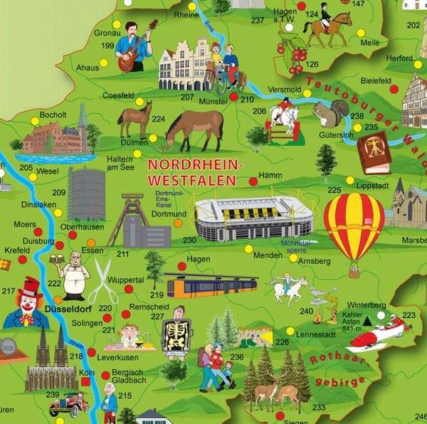 Illustrierte Deutschlandkarte