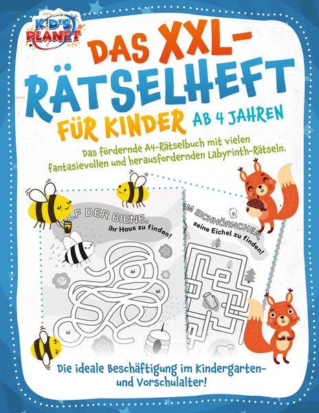 Das XXL-Rätselheft für Kinder ab 4 Jahren: Das fördernde A4-Rätselbuch mit fantasievollen und herausfordernden Labyrinth-Rätseln. Die ideale Besc