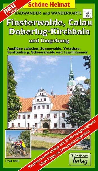 Radwander- und Wanderkarte Finsterwalde, Calau, Doberlug-Kirchhain und Umgebung 1:50 000