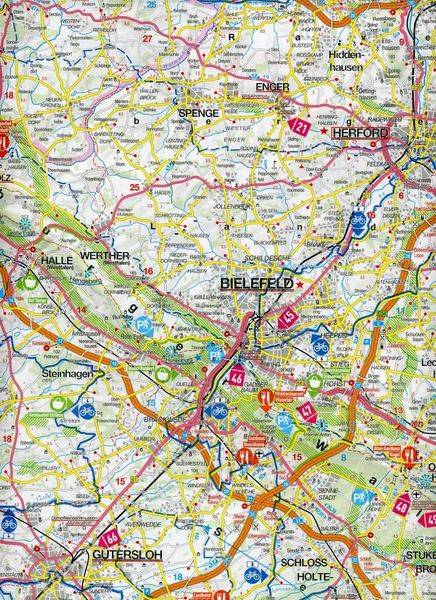 MARCO POLO Freizeitkarte Teutoburger Wald, Osnabrück, Bielefeld 1:110 000