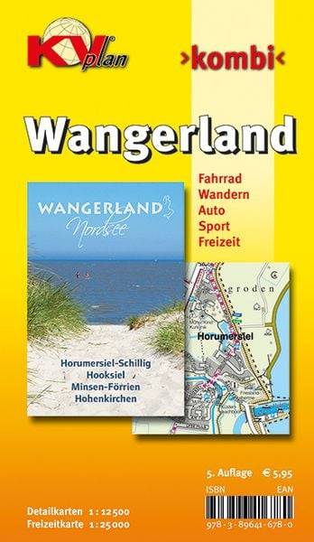 Wangerland (Horumersiel-Schillig, Hooksiel, Minsen-Förrien, Hohenkirchen), KVplan, Radkarte/Freizeitkarte/Stadtplan, 1:25.000 / 1:12.500
