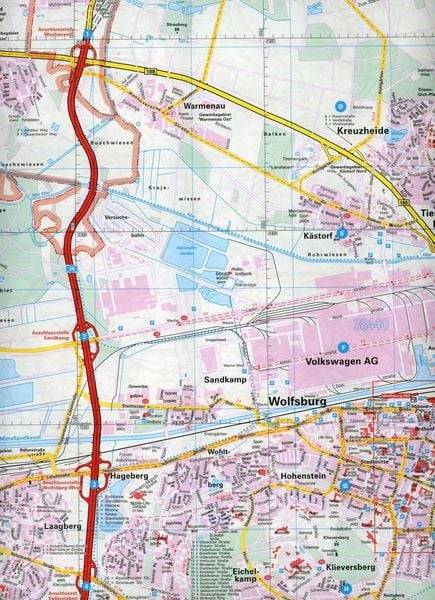 Falk Stadtplan Extra Standardfaltung Wolfsburg